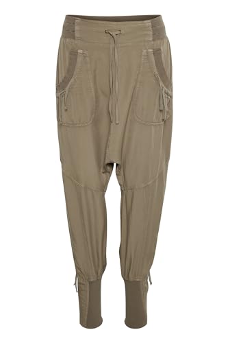 Cream Casual Hose Nanna Damen Hose Nanna Haremhose 3/4 Freizeithose Baggy Pumphose mit Taschen 42, Timber Wolf von Cream