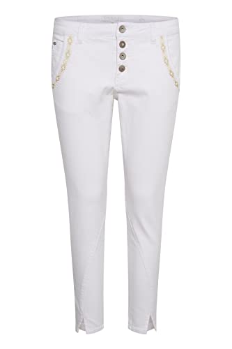 Cream Damen Crholly Baiily Fit 7/8 Jeans, Weiß-Snow White, 25W Taille Regular von Cream