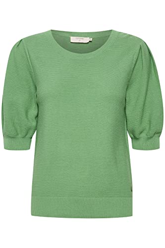 Cream Damen Knitwear 3/4 Balloon Sleeves Sweater, Light Grass Green, 36 von Cream