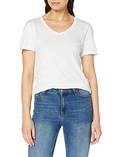 Cream T-Shirt Naia Damen T-Shirt Naia Kurzarm V-Ausschnitt Chalk M von Cream