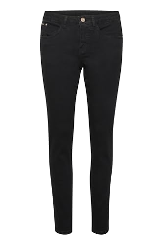 Cream Damen Women's Jeans Skinny Fit Midrise Waist Regular Waistband 5 Pockets Jeans, Pitch Black Unwashed, von Cream