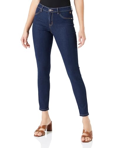 Cream Damen Women's Jeggings Jeans Cropped Length Skinny Fit Midrise Waist Denim Jeans, Eclipse Blue Denim, von Cream
