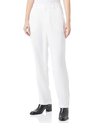 Cream Damen Women's Pants Relaxed Fit Tapered Legs Full-Length Elastic Waist Trousers Hose, Snow White, von Cream