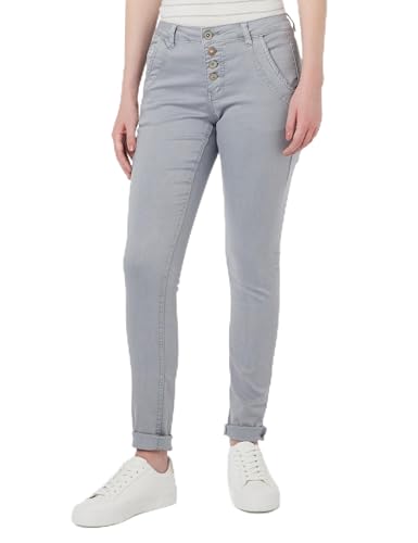 Cream Damen Women's Pants Twill Slim Fit Midrise Waist Button Fastening Full-Length Hose, Silver Sconce, von Cream