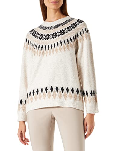 Cream Damen Women's Sweater Knitted, langärmlig, mit Rundhalsausschnitt Pullover, Oat Melange, Large von Cream