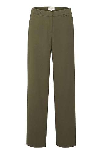 Cream Damen Women's Trousers Wide Legs Pockets Elasticated Waist Zip and Button Fastening Hose, Sea Turtle, 36 von Cream