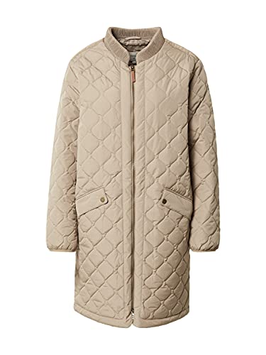 Cream Jacke ArwenCR Jacke Damen Gesteppte Lange Mantel Langarm Steppjacke 42, Silver Mink von Cream