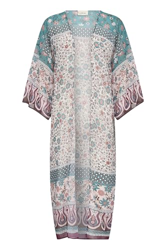 Cream Kimono CRTikko Onesize, Pink And Blue Ethnic Border Onesize von Cream