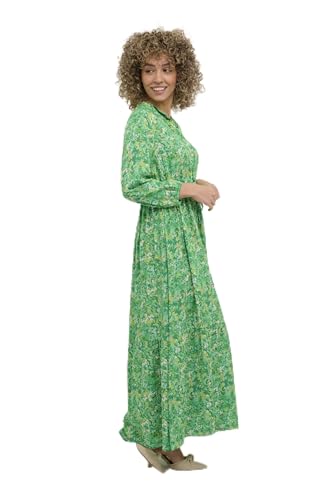 Cream Kleid CRAlora Damen Kleid 3/4 Arm Print Maxikleid Casual Maxi A-Linie Boho L/XL, Green Camo Print von Cream