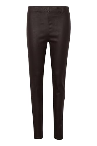 Cream Leggings CRTabea Damen Leggings Slim Fit Kunstleder Krokodil Tiermuster Dark Brown Crocodile 38 von Cream