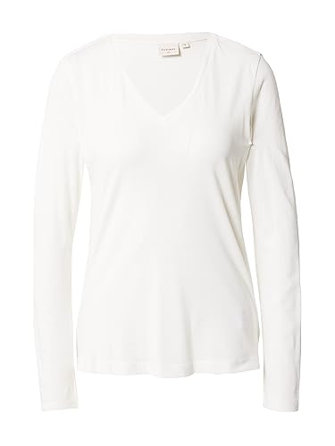 Cream Langarm-Shirt Naia Damen Langarmshirt V-Ausschnitt Basic Shirt Snow White XXL von Cream