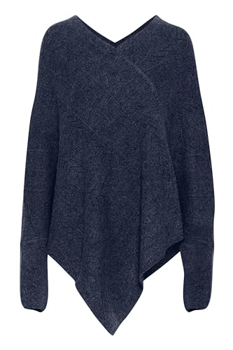 Cream Poncho CRHoliday Damen Poncho Elegant Cape Strick Winter Schal Frauen One Size, Total Eclipse von Cream