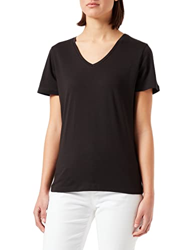 Cream T-Shirt Naia Damen T-Shirt Naia Kurzarm V-Ausschnitt Pitch Black M von Cream