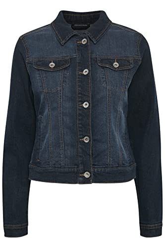 Cream Jeansjacke Lisa Damen Jeansjacke Classic Langarm Denim Jacket mit Knöpfen 42, Denim Blue von Cream