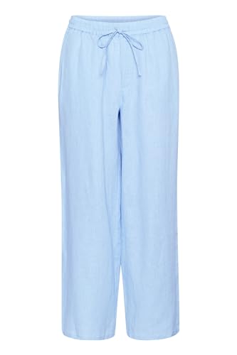 Cream Women's Pants Elastic Waist Wide Legs Side Pockets Midrise Waist von Cream