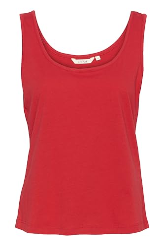Cream Women's Tank Scoop Neck Regular Fit Jersey Sleeveless Low Back Top, High Risk Red, XXL von Cream