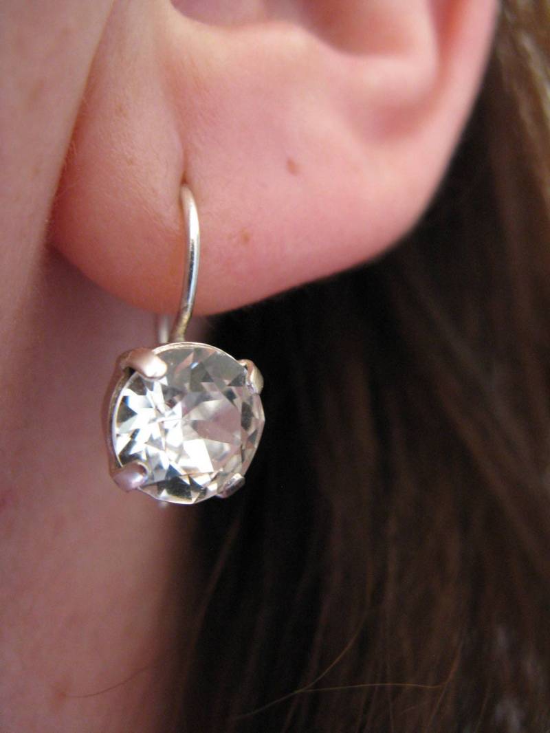 925 Silber Ohrringe Mit Swarovski Kristallen 925 Silber Ohrringe Mit Swarovski Kristallen von Creamelanie