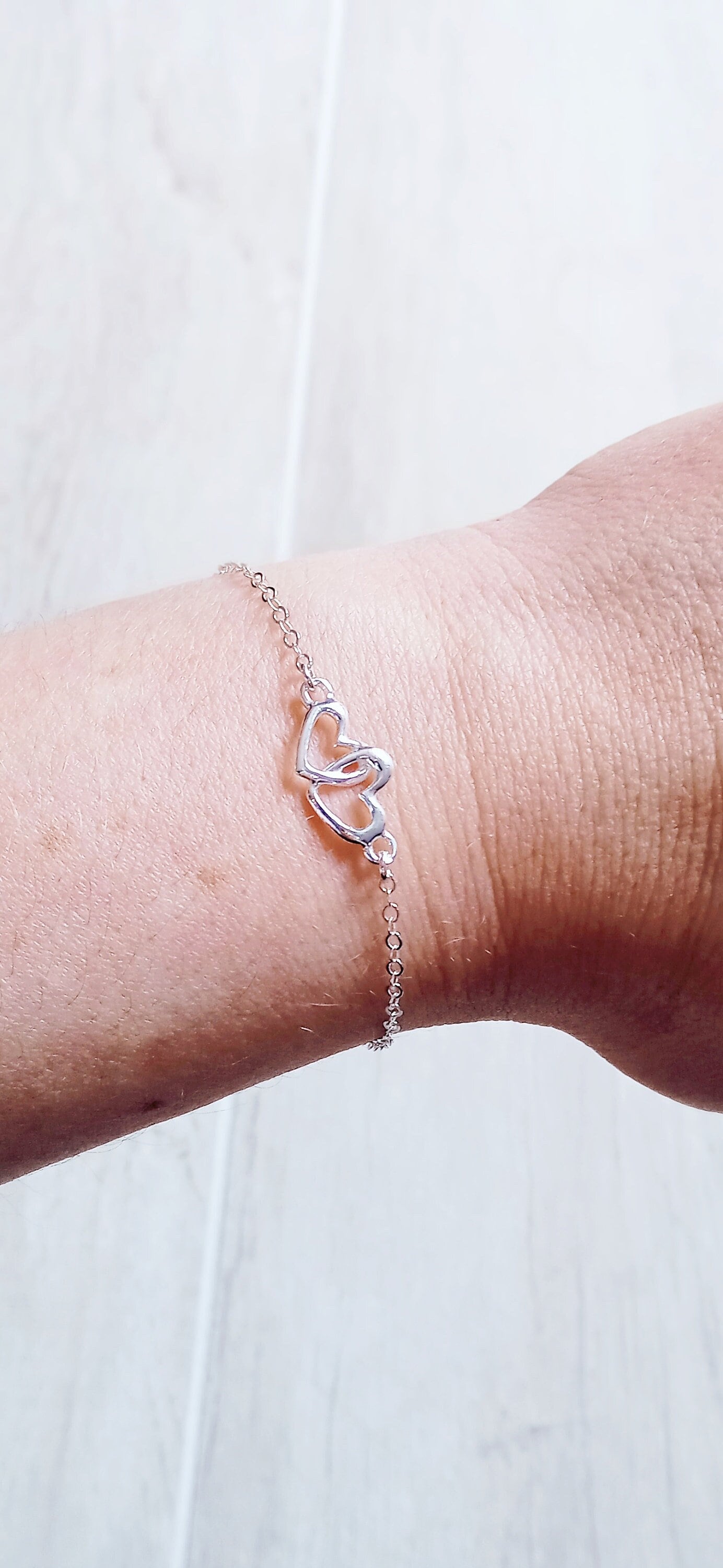 Ineinander Verschlungenes Herzarmband Aus 925Er Silber Ineinander Verschlungenes Herzarmband Aus 925Er Silber von Creamelanie