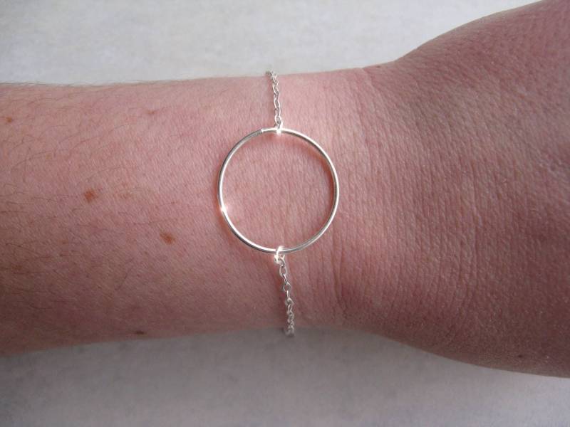 Ring Circle Armband - 925 Silber Oder 14 Karat Vergoldet von Creamelanie