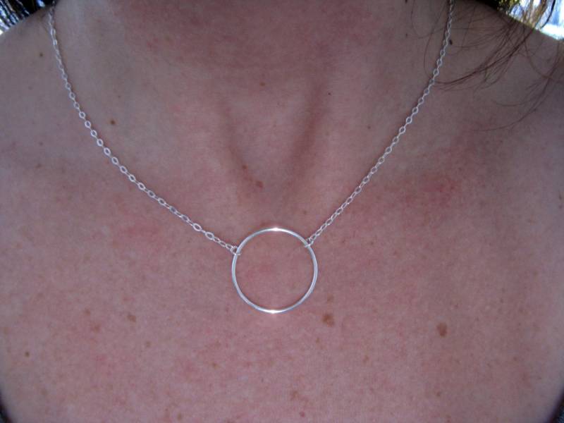Ring Circle Halskette - 925 Sterling Silber Oder 14 Karat Vergoldet Ring Circle Halskette - 925 Sterling Silber Oder 14 Karat Vergoldet von Creamelanie