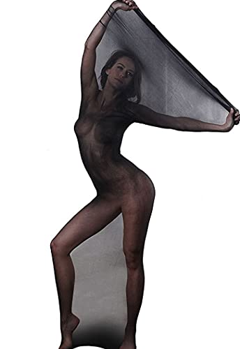 Creamlin Bodystocking Ganzkörper-Strümpfe Body Encasement Doppelte Verlängerte Nahtlose Ultra-dünne Strümpfe Schlafsäcke für Männer und Frauen (Schwarz) von Creamlin