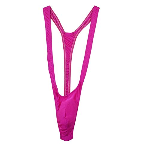 Creamlin Einstellbare Herren Borat Style V Sling Stretch Sexy Unterwäsche Straps Body Strap Thongs Bodysuit (Rose) von Creamlin