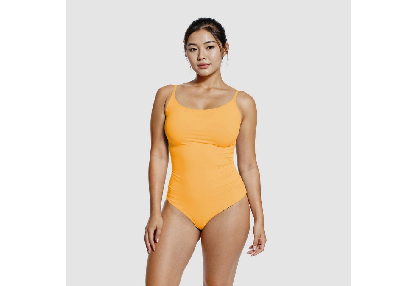 Creamy Fabrics Badeanzug Shaping - Badeanzug mit Raffung-Neon Orange-XL von Creamy Fabrics