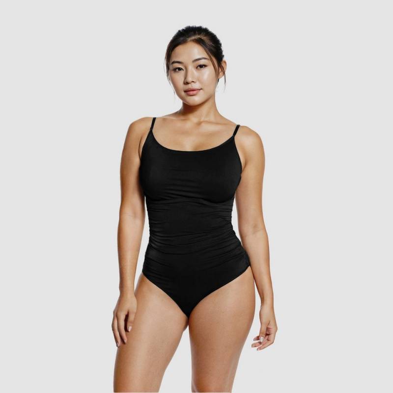 Creamy Fabrics Badeanzug Shaping - Badeanzug mit Raffung-Schwarz-L von Creamy Fabrics