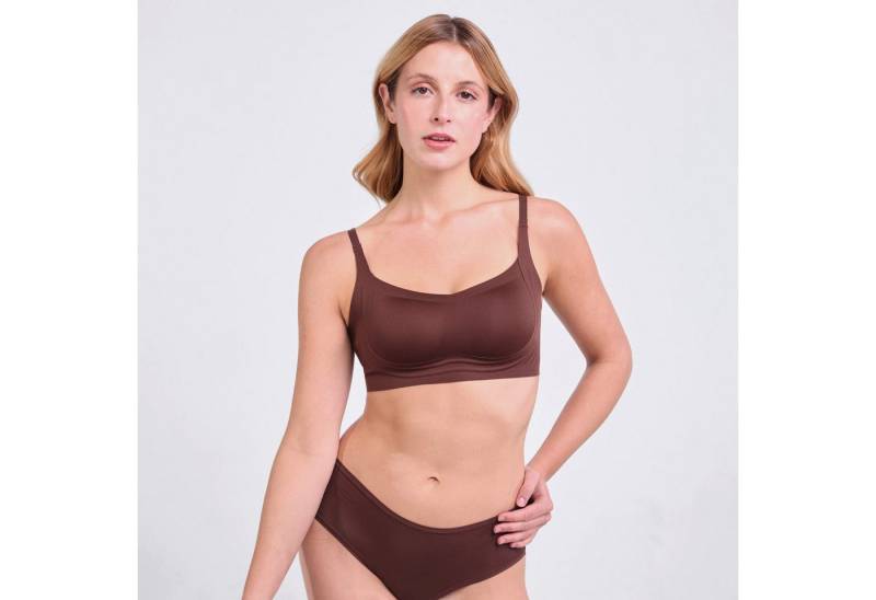 Creamy Fabrics Soft-BH Compact Comfort BH-Braun-XL (1-tlg) von Creamy Fabrics