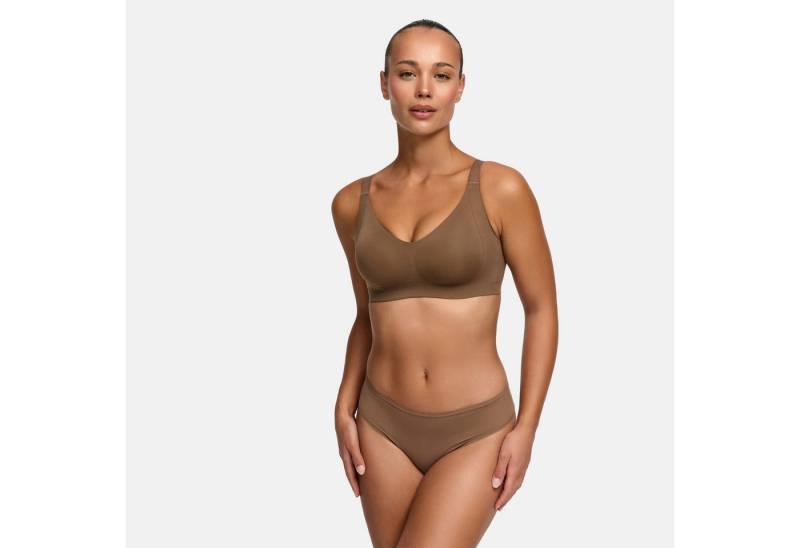 Creamy Fabrics Bügelloser BH Seamless Compact Push-Up BH-Caramel-S von Creamy Fabrics