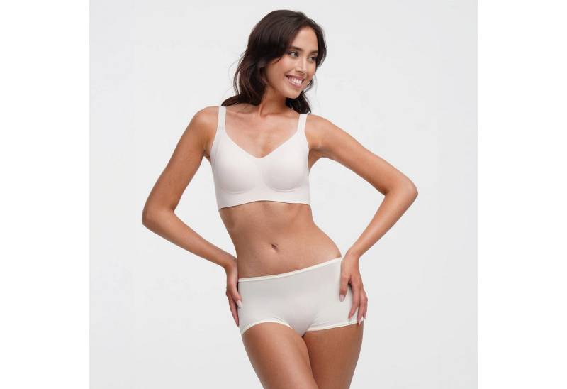 Creamy Fabrics Bügelloser BH Seamless Compact Push-Up BH-Ecru-S von Creamy Fabrics