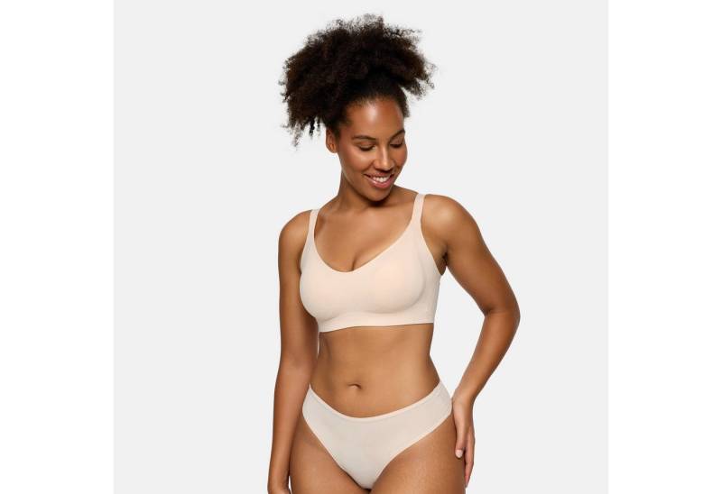 Creamy Fabrics Bügelloser BH Seamless Compact Push-Up BH-Sand-XS von Creamy Fabrics