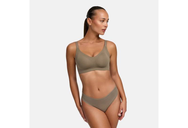 Creamy Fabrics Bügelloser BH Seamless Compact Push-Up BH-Taupe-M von Creamy Fabrics