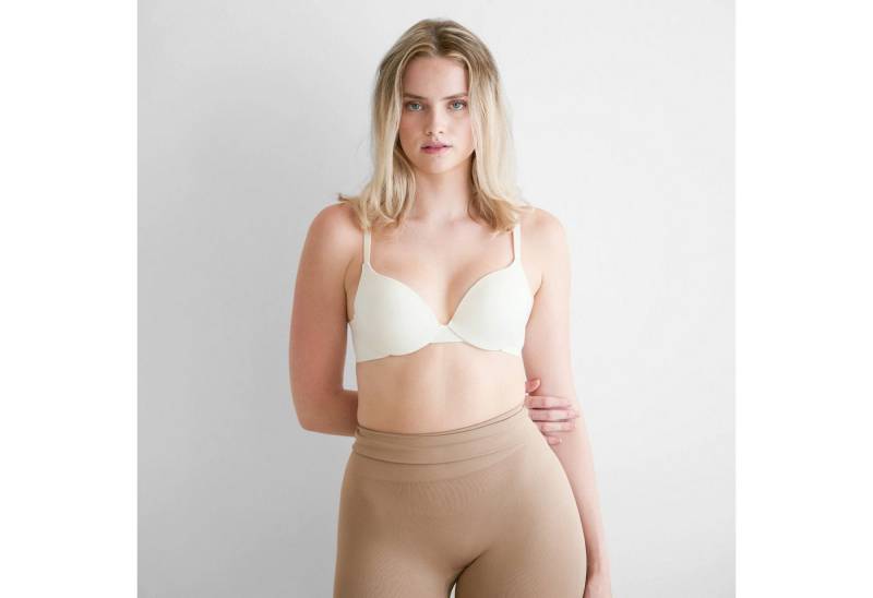 Creamy Fabrics Bügelloser BH Vorgeformter Push-up-Bügel-BH-Weiß-85C von Creamy Fabrics