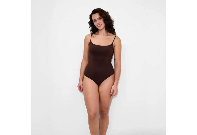 Creamy Fabrics Miederbody Cami Bodysuit String-Braun-M (1-tlg) Figurformend von Creamy Fabrics