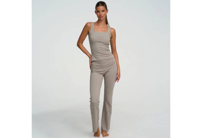 Creamy Fabrics Hausanzug Cotton Tanktop mit eckigem Ausschnitt-Ash Grey-M (1 tlg) von Creamy Fabrics