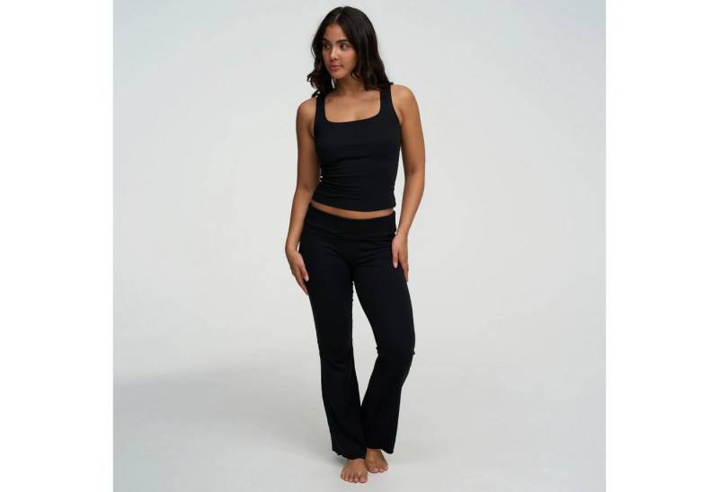 Creamy Fabrics Hausanzug Cotton Tanktop mit eckigem Ausschnitt-Schwarz-M (1 tlg) von Creamy Fabrics