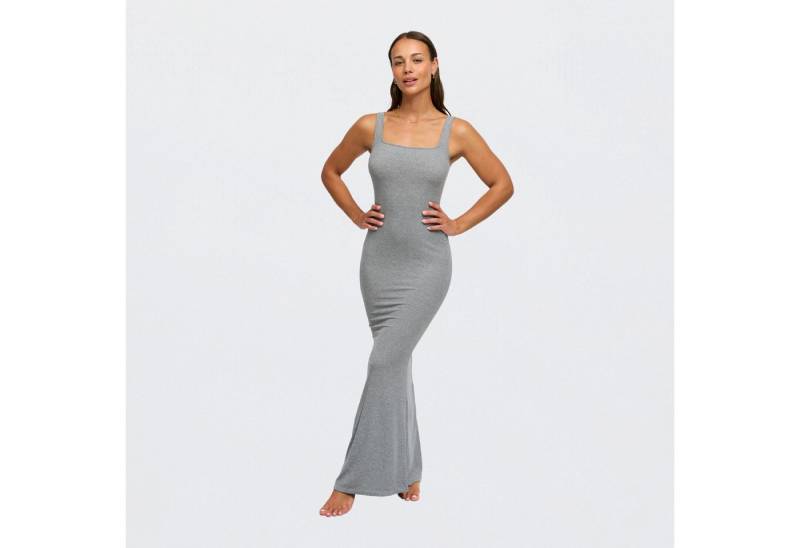 Creamy Fabrics Jerseykleid Ribbed Tank Top Maxikleid-Grey Melange-XL (1-tlg) von Creamy Fabrics