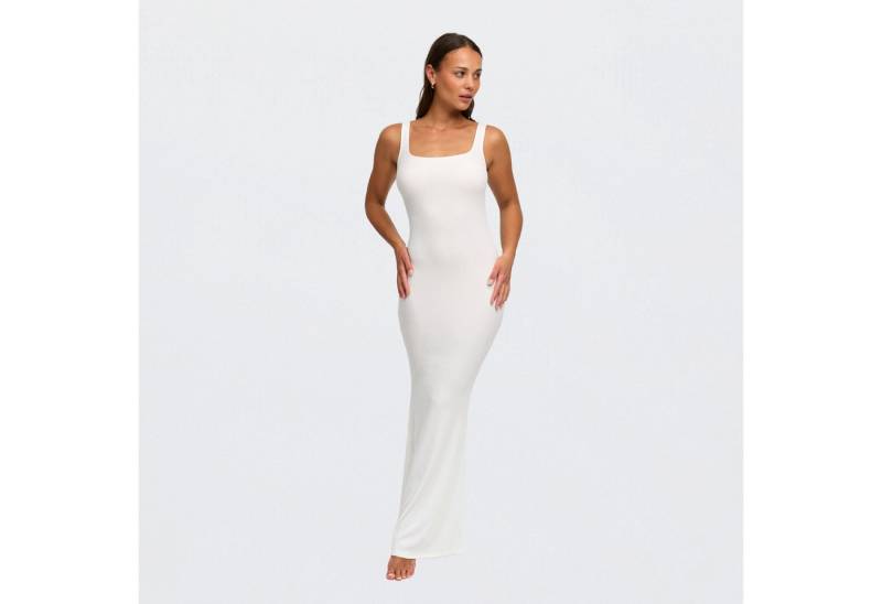 Creamy Fabrics Jerseykleid Ribbed Tank Top Maxikleid-Snow White-XS (1-tlg) von Creamy Fabrics