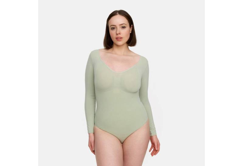 Creamy Fabrics Miederbody Bodysuit Sculpting Shapewear Longsleeve mit Slip-Sage Green-4XL (1-tlg) Figurformend Creamy Fabrics Miederbody Bodysuit Sculpting Shapewear Longsleeve mit Slip-Sage Green-4XL (1-tlg) Figurformend von Creamy Fabrics