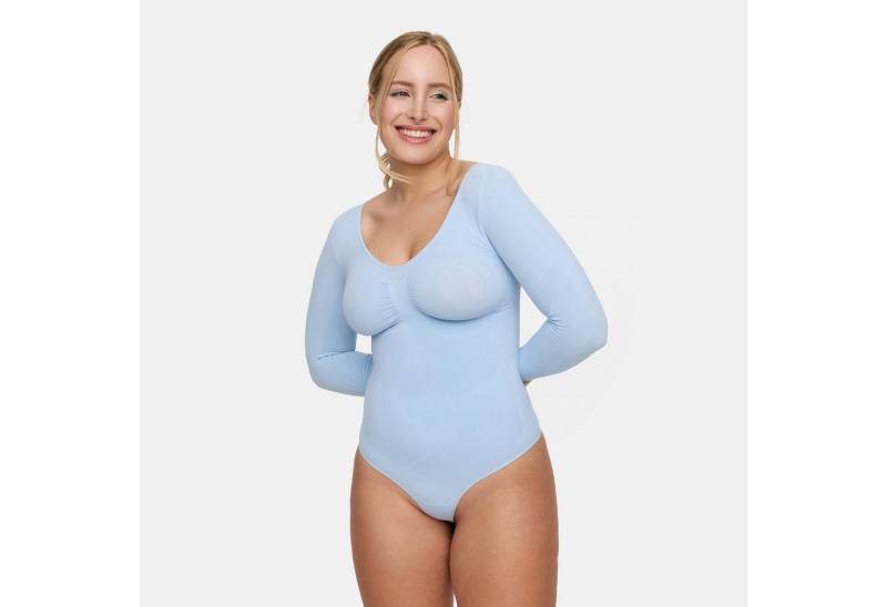 Creamy Fabrics Miederbody Bodysuit Sculpting Shapewear Longsleeve mit String-Baby Blue-3XL Creamy Fabrics Miederbody Bodysuit Sculpting Shapewear Longsleeve mit String-Baby Blue-3XL von Creamy Fabrics