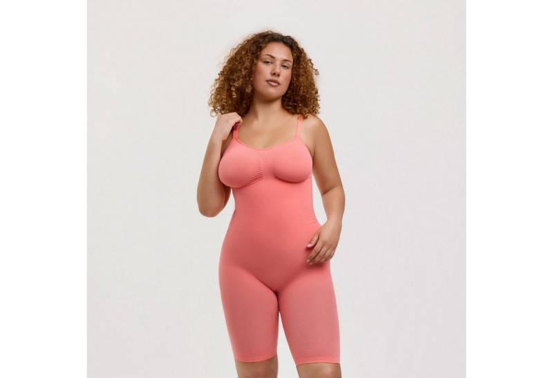 Creamy Fabrics Miederbody Bodysuit Sculpting Shapewear mit Shorts (2)-Coral-XS (1-tlg) Figurformend von Creamy Fabrics