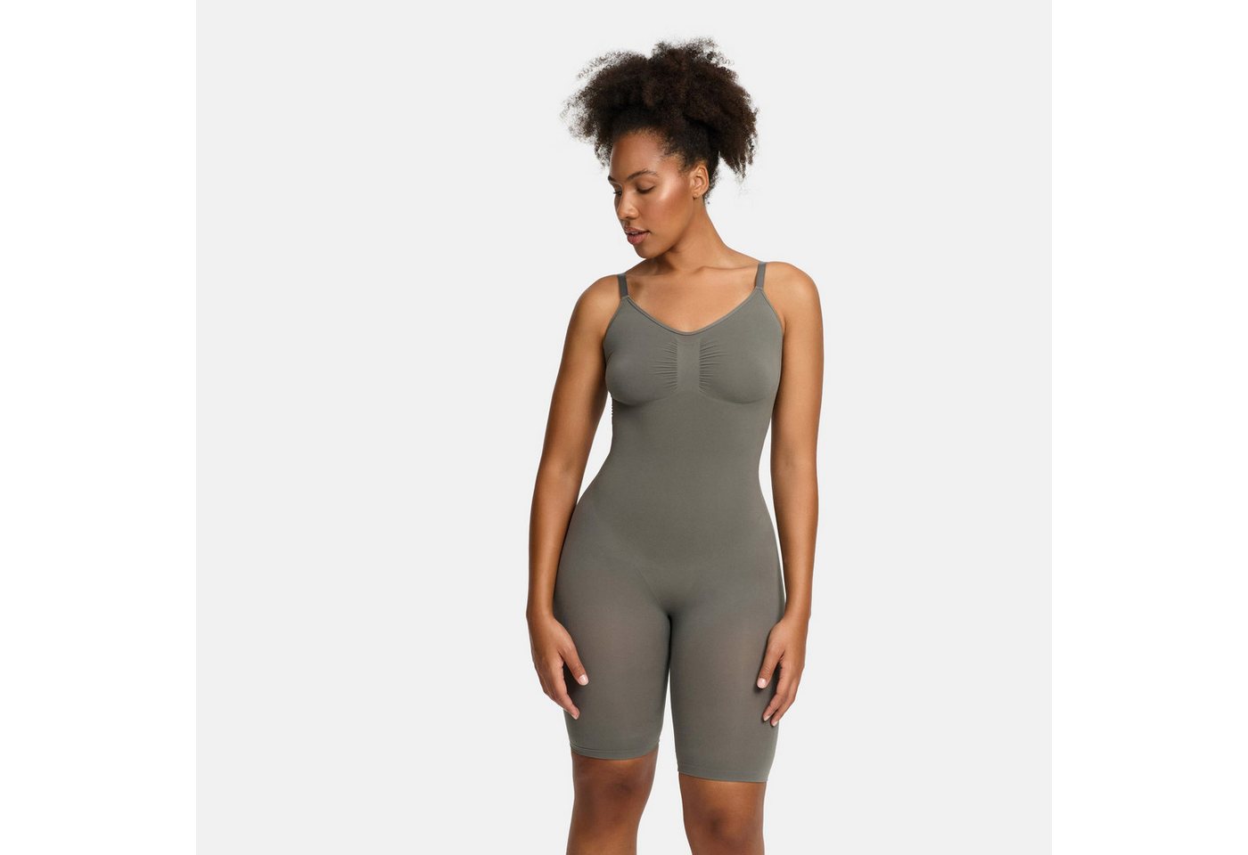 Creamy Fabrics Miederbody Bodysuit Sculpting Shapewear mit Shorts (2)-Graphit-S (1-tlg) Figurformend von Creamy Fabrics