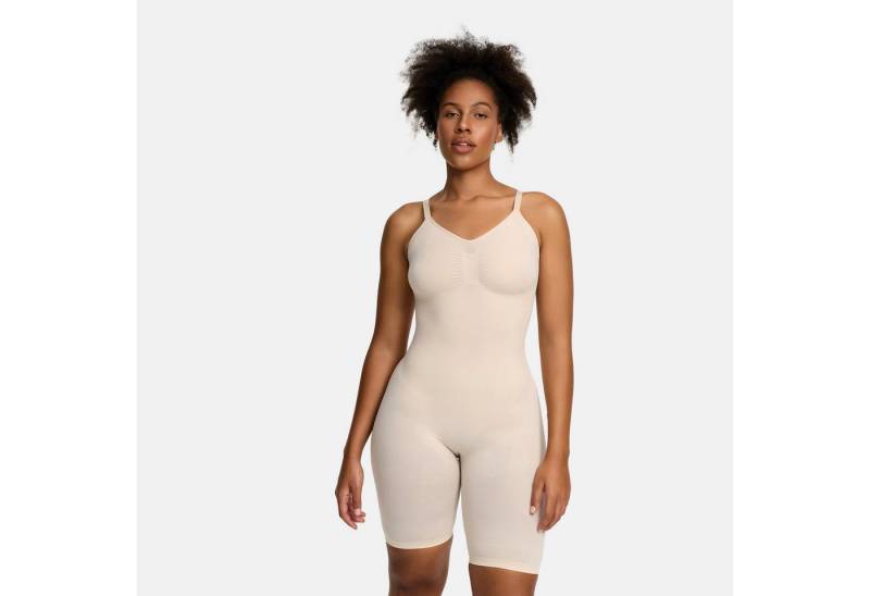 Creamy Fabrics Miederbody Bodysuit Sculpting Shapewear mit Shorts (2)-Sand-2XL (1-tlg) Figurformend von Creamy Fabrics