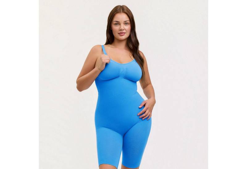 Creamy Fabrics Miederbody Bodysuit Sculpting Shapewear mit Shorts (2)-Silver Lake Blue-2XL (1-tlg) Figurformend von Creamy Fabrics