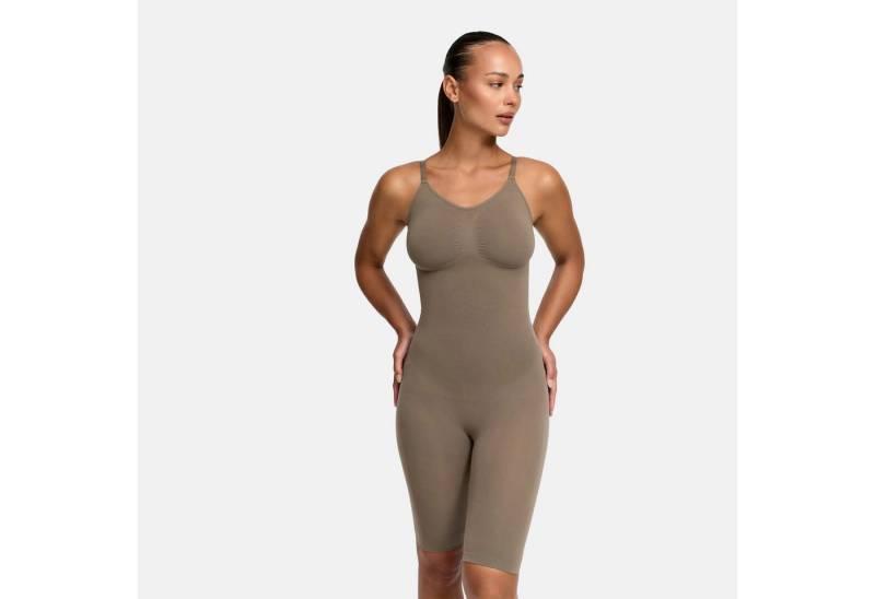 Creamy Fabrics Miederbody Bodysuit Sculpting Shapewear mit Shorts (2)-Taupe-XS (1-tlg) Figurformend von Creamy Fabrics