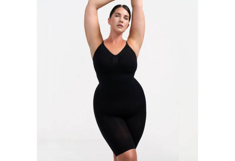 Creamy Fabrics Miederbody Bodysuit Sculpting Shapewear mit Shorts-Schwarz-5XL (1-tlg) Figurformend von Creamy Fabrics