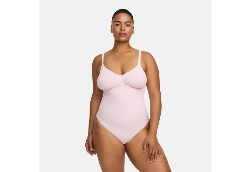 Creamy Fabrics Miederbody Bodysuit Sculpting Shapewear mit Slip (2)-Baby Pink-4XL (1-tlg) Figurformend von Creamy Fabrics
