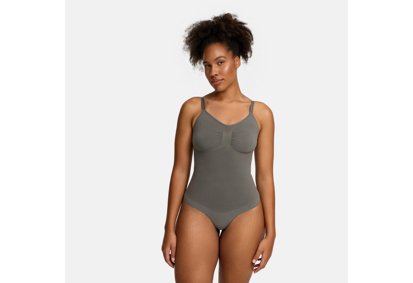 Creamy Fabrics Miederbody Bodysuit Sculpting Shapewear mit Slip-Graphit-5XL (1-tlg) Figurformend von Creamy Fabrics