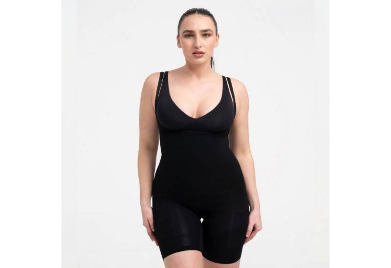 Creamy Fabrics Miederbody Bodysuit Sculpting Shapewear mit offener Brust-Schwarz-2XL (1-tlg) Figurformend von Creamy Fabrics